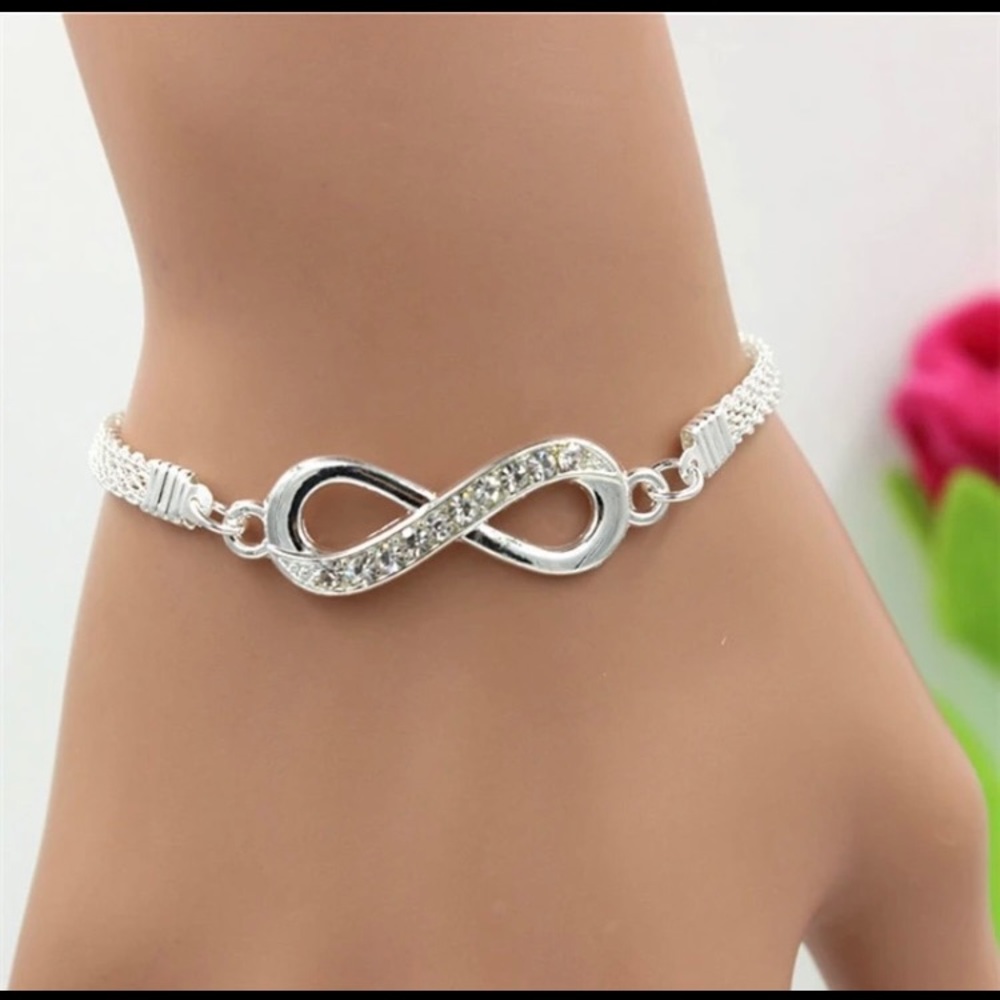 3/$25 Rhinestone Infinity Bracelet